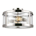Feiss Harrow 2 Light Semi Flush Ceiling Light in Polished Nickel