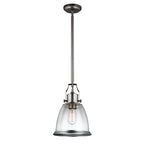 Feiss Hobson Medium 1 Light Pendant Light in Satin Nickel