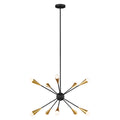 Feiss Jax 10 Light Chandelier in Midnight Black