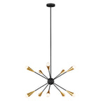 Feiss Jax 10 Light Chandelier in Midnight Black