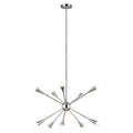 Feiss Jax 10 Light Chandelier in Polished Nickel