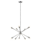 Feiss Jax 10 Light Chandelier in Polished Nickel