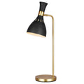 Feiss Joan Table Lamp in Midnight Black and Burnished Brass