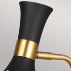 Feiss Joan Table Lamp in Midnight Black and Burnished Brass