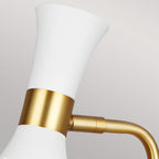 Feiss Joan Table Lamp in Matte White and Burnished Brass
