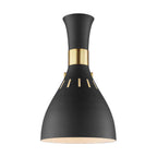 Feiss Joan 1 Light Wall Light in Midnight Black and Burnished Brass