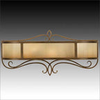 Feiss Justine 2 Light Vanity Wall Light in Astral Bronze with Oak Glass