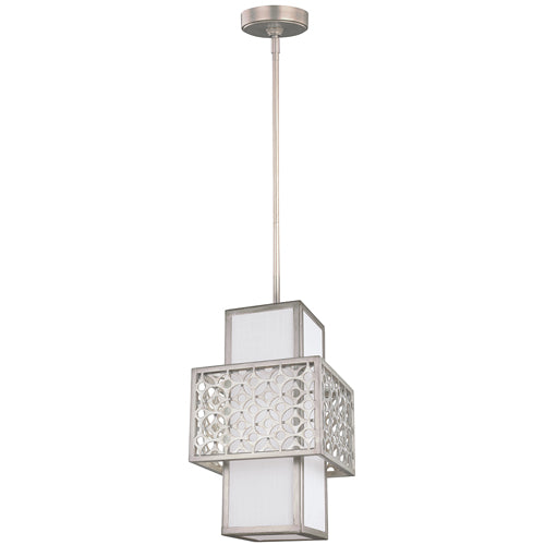 Feiss Kenney Mini Pendant Light in Sunrise Silver