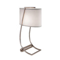 Feiss Lex Desk Lamp with USB Port and Shade in Brushed Steel