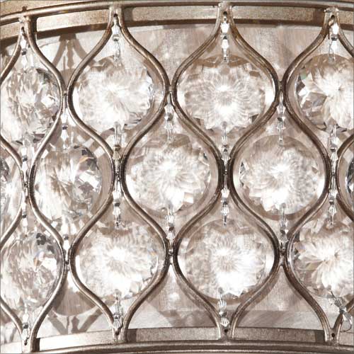 Feiss Lucia Pendant Light with Sunflower Crystals and Silver 