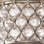 Feiss Lucia Pendant Light with Sunflower Crystals and Silver 