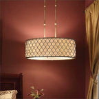 Feiss Lucia Pendant Light with Sunflower Crystals and Silver 