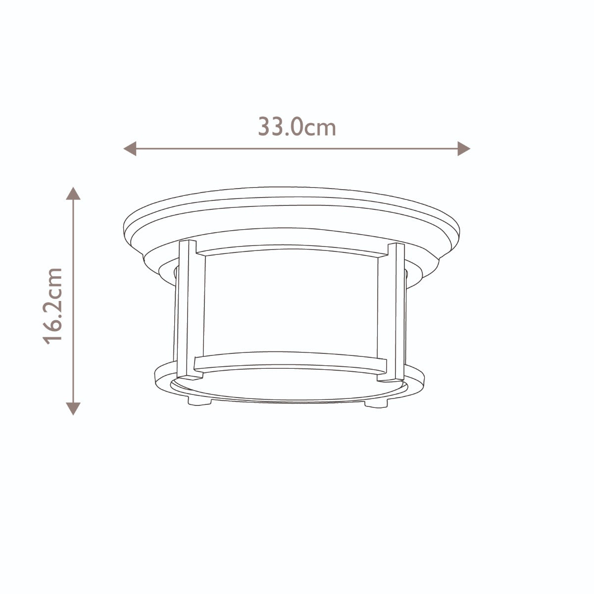Feiss Merrill 2 Light Outdoor Flush Ceiling Light in Black with Clear Seeded Glass