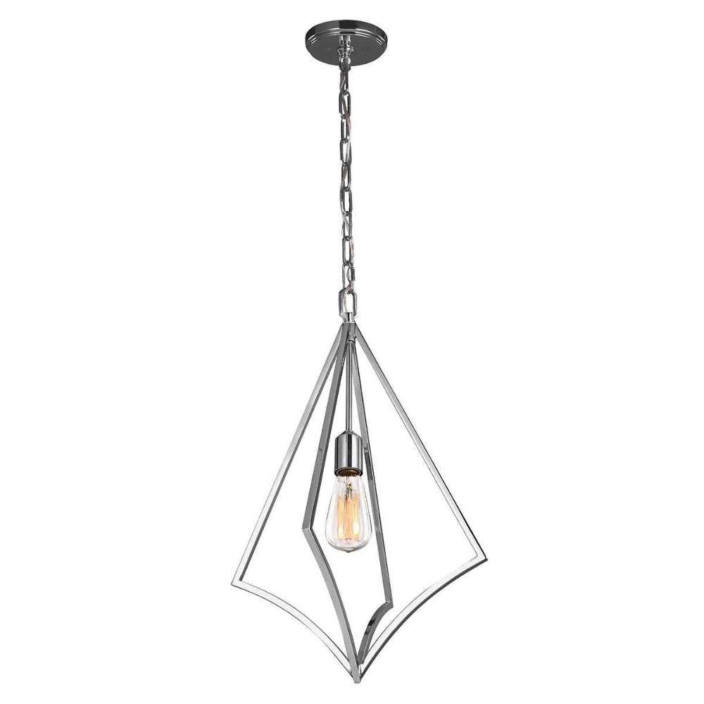 Feiss Nico Medium 1 Light Pendant Light in Polished Chrome