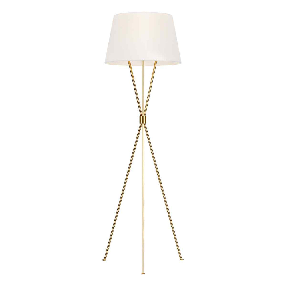 Feiss Penny 1 Light Floor Lamp in Burnished Brass