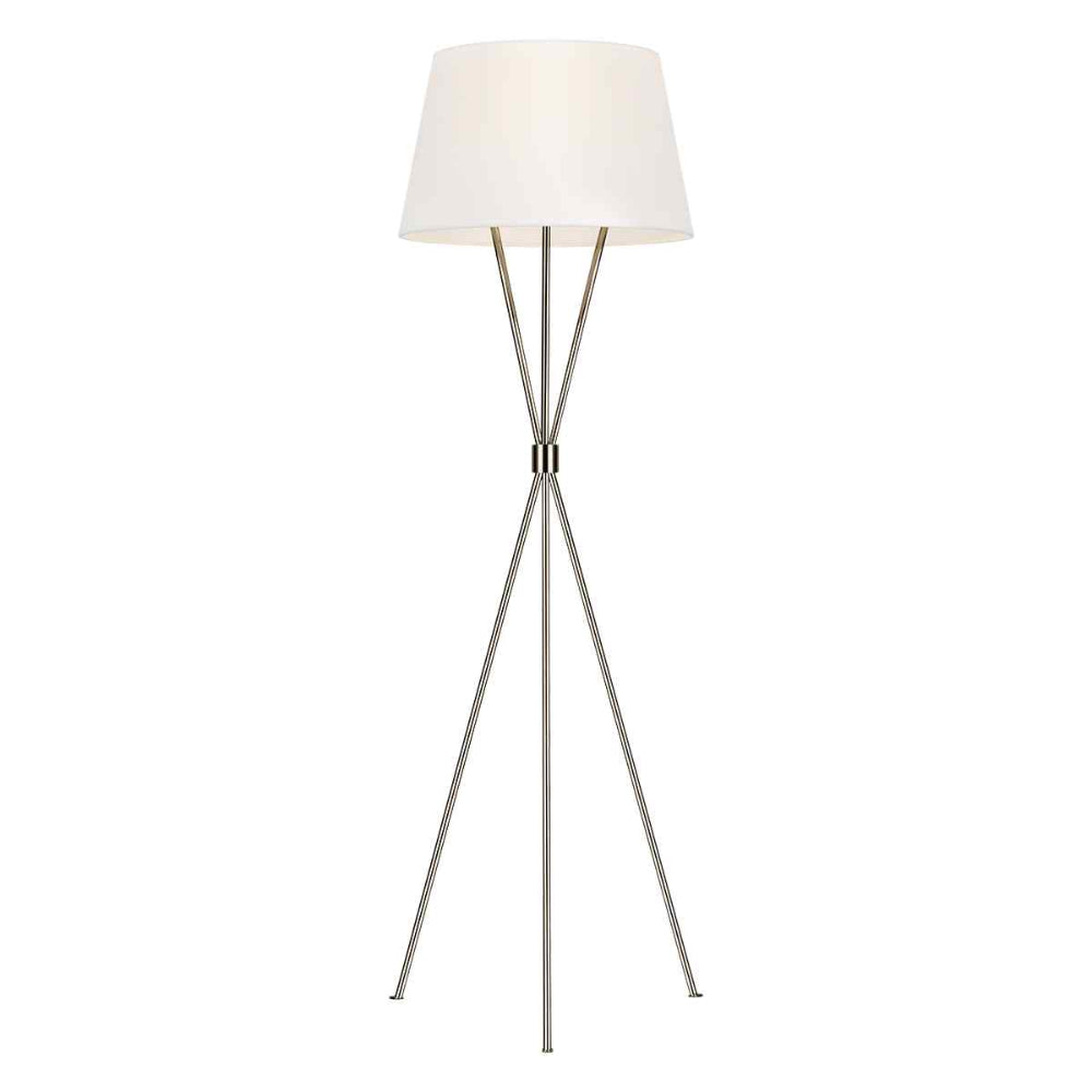 Feiss Penny 1 Light Floor Lamp in Polished Nickel