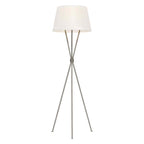 Feiss Penny 1 Light Floor Lamp in Polished Nickel