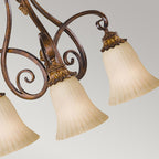 Feiss Sonoma Valley 3 Light Chandelier in Aged Tortoise Shell