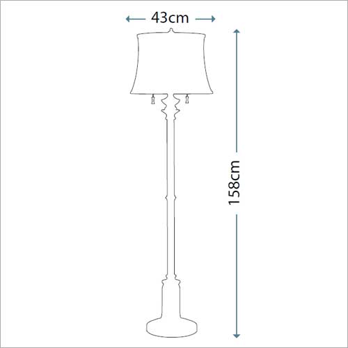 Feiss State Room Floor Lamp in Antique Nickel with Shade