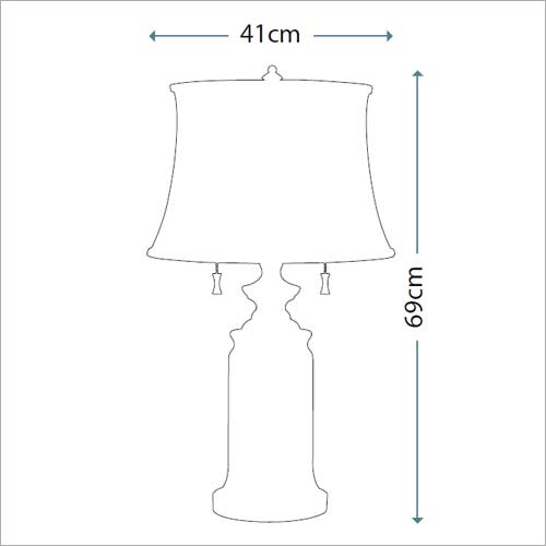 Feiss State Room Switched Table Lamp in Antique Nickel