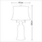 Feiss State Room Switched Table Lamp in Antique Nickel
