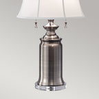 Feiss State Room Switched Table Lamp in Antique Nickel