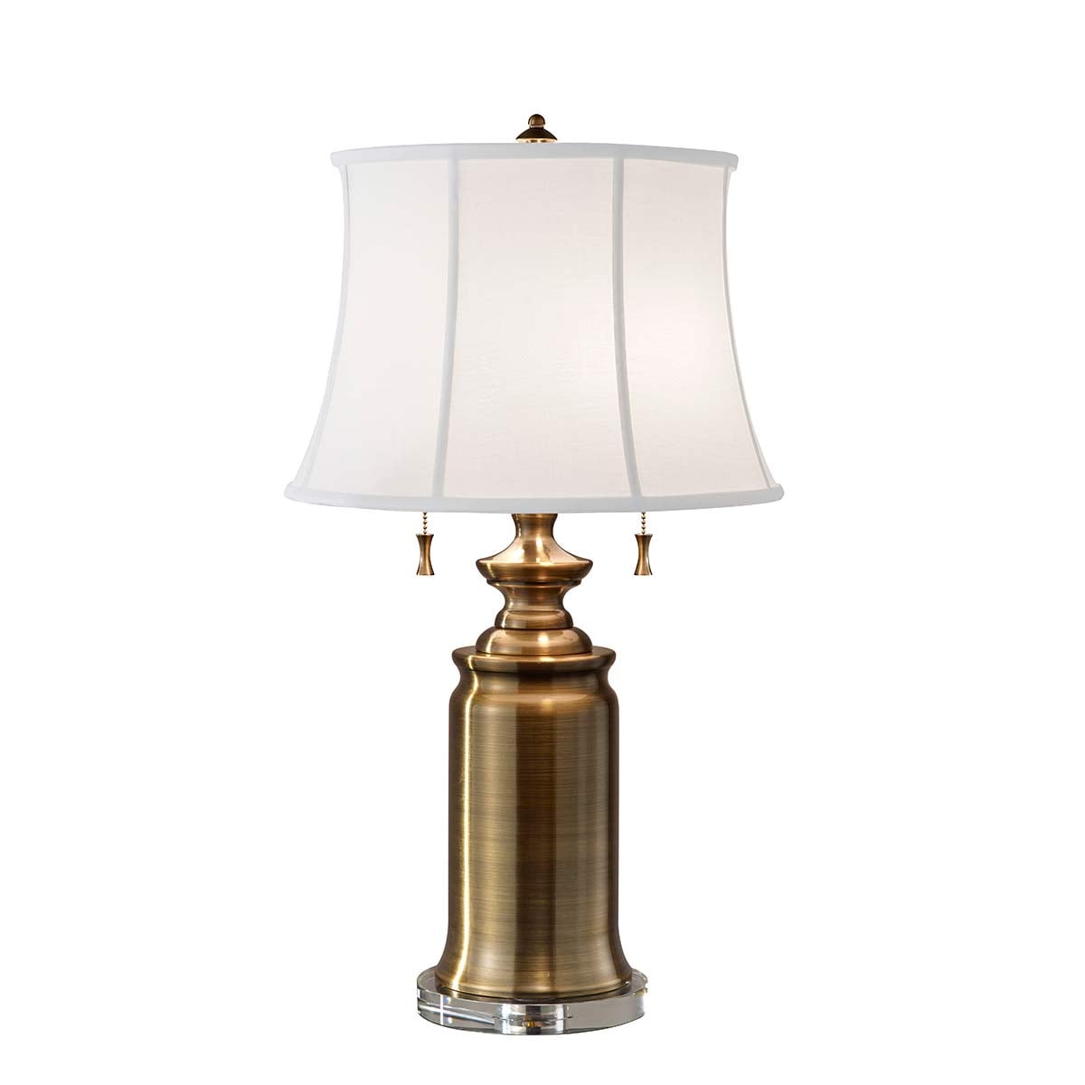 Feiss State Room Table Lamp in Bali Brass with Shade