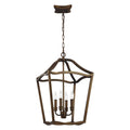 Feiss Yarmouth 4 Light Pendant Light in Painted Aged Brass