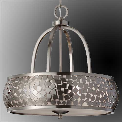 Feiss Zara 4 Light Pendant Light in Brushed Nickel