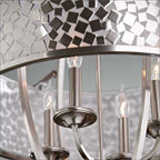Feiss Zara Large 4 Light Pendant Light in Brushed Nickel