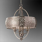 Feiss Zara Large 4 Light Pendant Light in Brushed Nickel