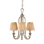 Feiss Abbey 3 Light Ceiling Light with Mushroom Shades in Silver Sand