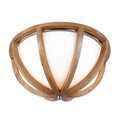 Feiss Allier 2 Light Flush Ceiling Light in Wood Finish