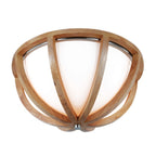 Feiss Allier 2 Light Flush Ceiling Light in Wood Finish
