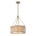 Feiss Arabesque Pendant Light in Silver Leaf Patina