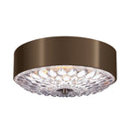 Feiss Botanic 3 Light Flush Ceiling Light in Dark Aged Brass