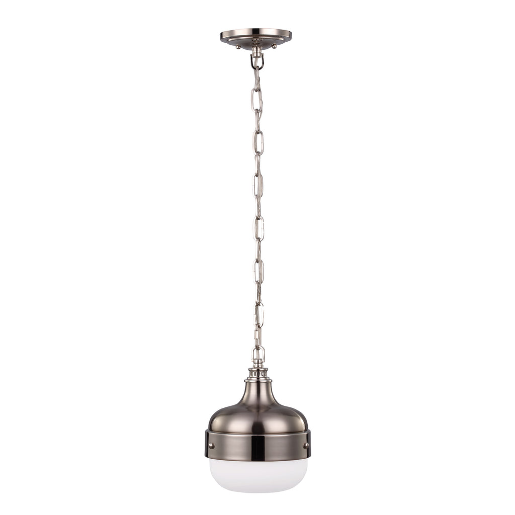 Feiss Cadence Mini Pendant Light in Brushed Steel
