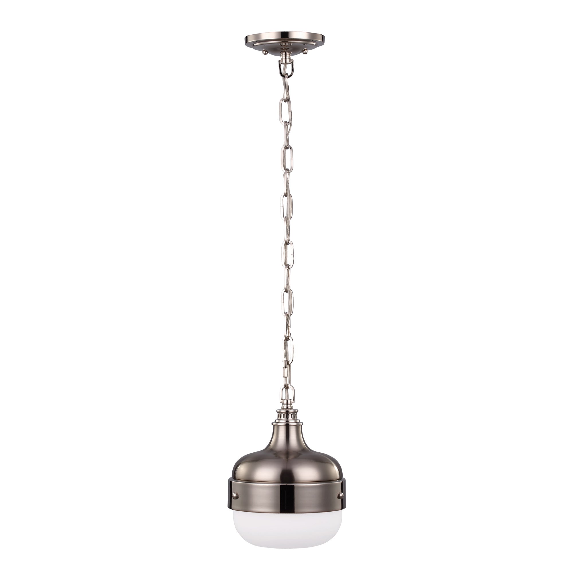 Feiss Cadence Mini Pendant Light in Brushed Steel