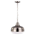 Feiss Cadence 2 Light Pendant Light in Brushed Steel