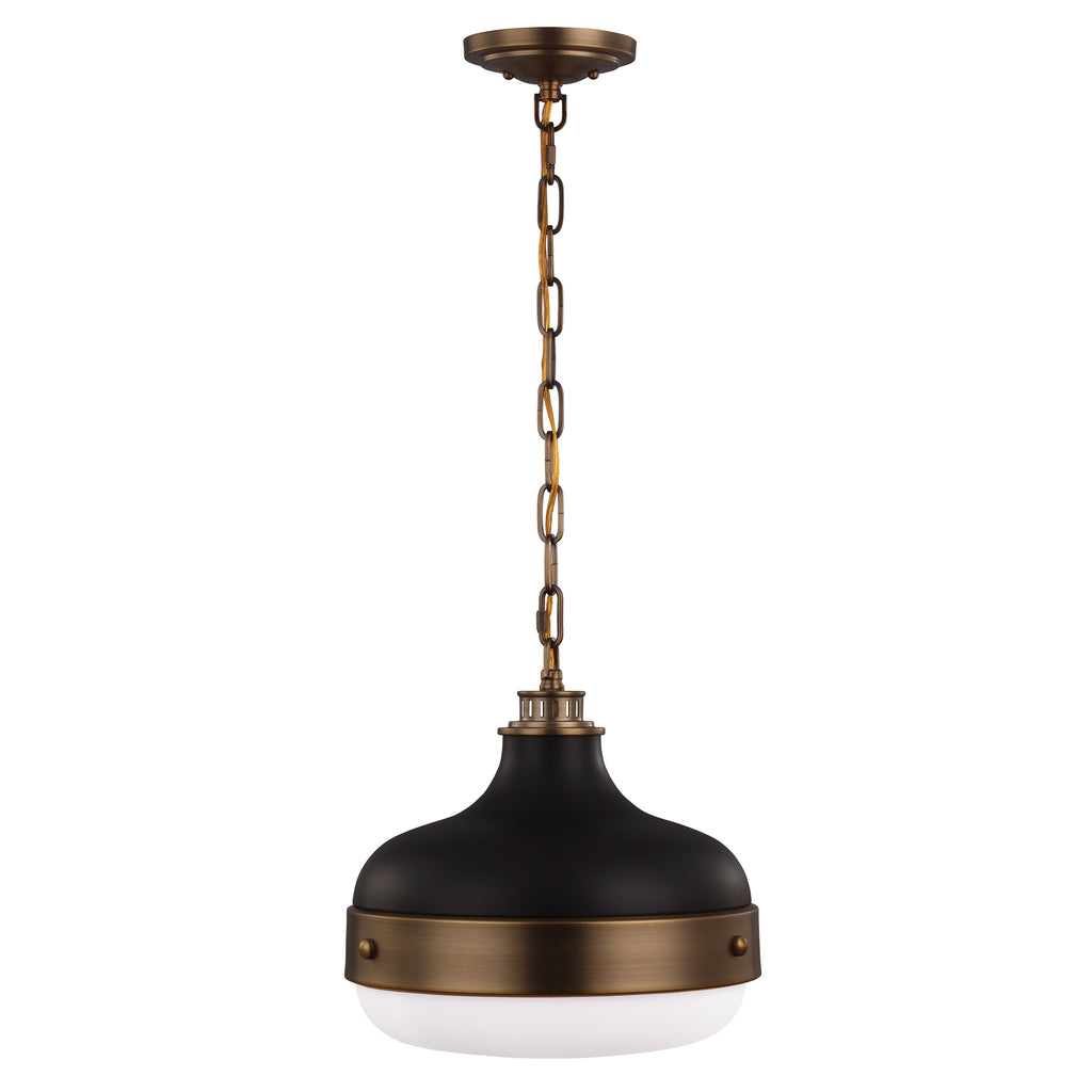 Feiss Cadence 2 Light Pendant Light in Matte Black