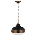 Feiss Cadence 2 Light Pendant Light in Matte Black