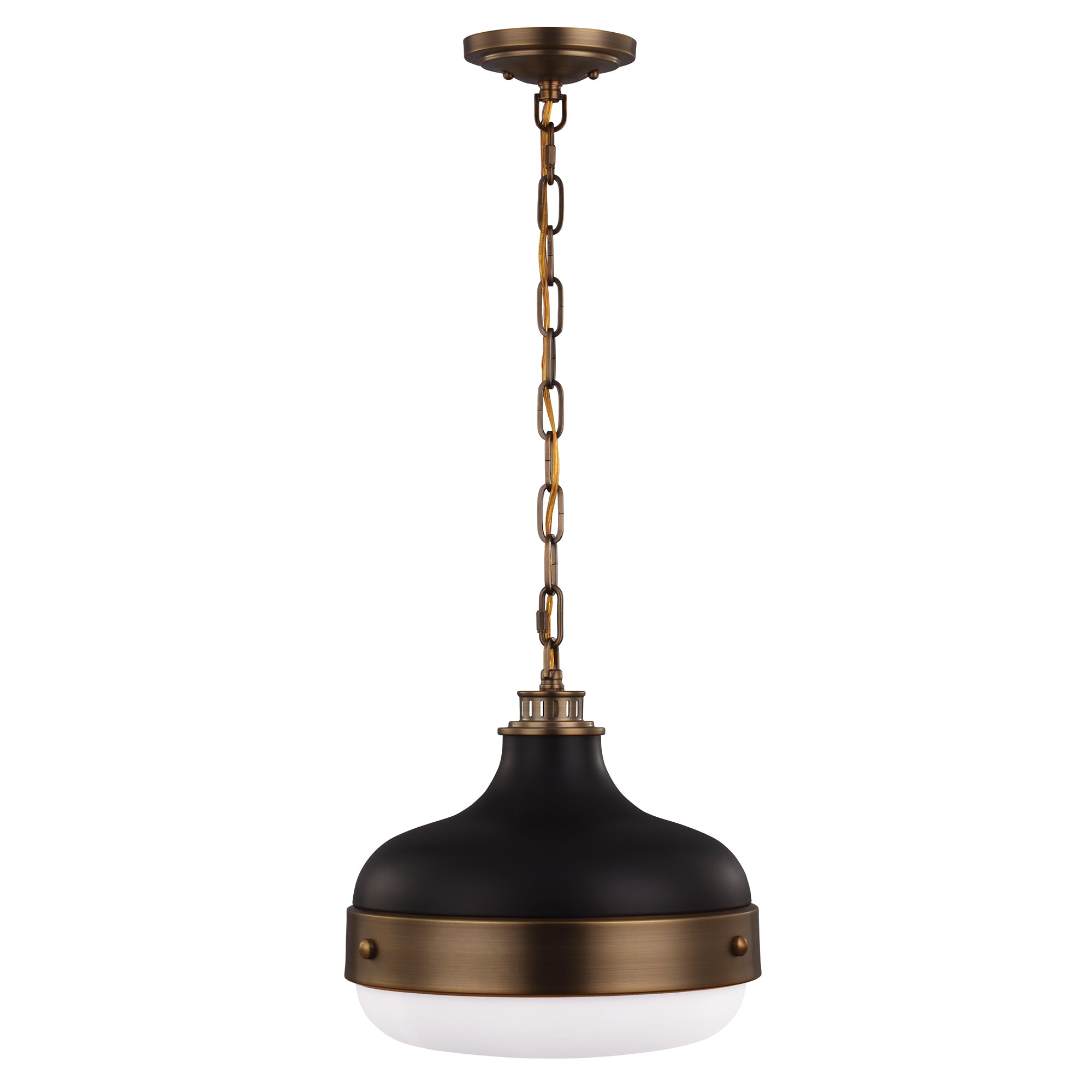 Feiss Cadence 2 Light Pendant Light in Matte Black