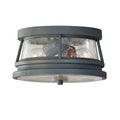 Feiss Chelsea Harbor Outdoor Flush Ceiling Light in Storm Cloud Grey