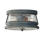Feiss Chelsea Harbor Outdoor Flush Ceiling Light in Storm Cloud Grey