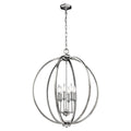 Feiss Corinne 6 Light Orb Pendant Light with Crystal in Polished Nickel
