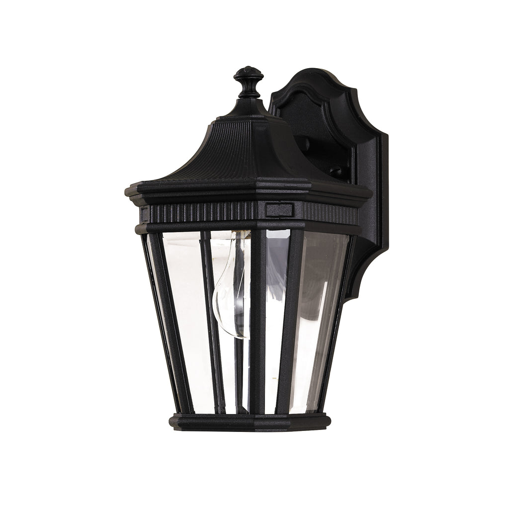 Feiss Cotswold Lane Small Wall Lantern in Black Die-Cast Aluminium