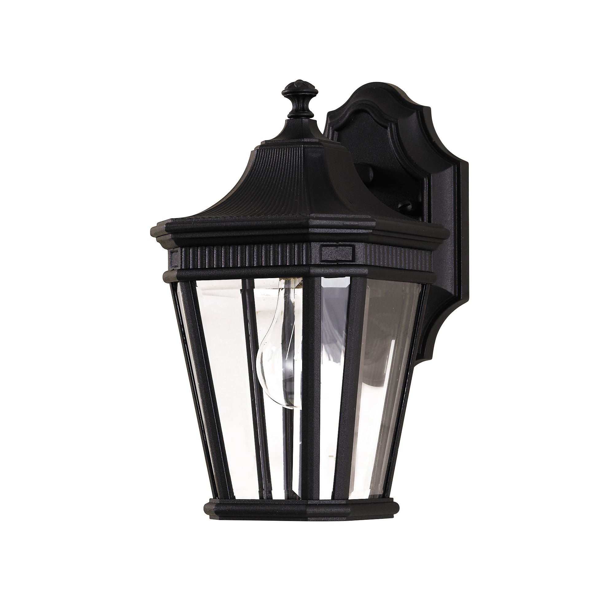 Feiss Cotswold Lane Small Wall Lantern in Black Die-Cast Aluminium