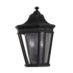 Feiss Cotswold Lane Half Wall Lantern in Black Die-Cast Aluminium