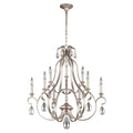 Feiss DeWitt 9 Light Chandelier in Sunrise Silver