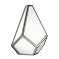 Feiss Diamond 1 Light Wall Light in Polished Nickel with Opaque Glass
